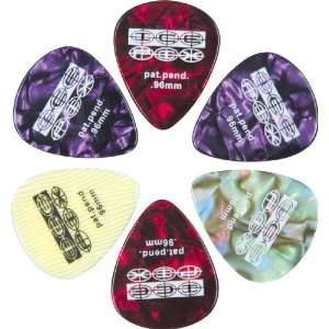   Guitar Picks Assorted Colors 6 Pack .96MM: Musical Instruments