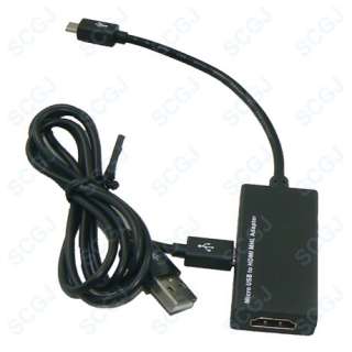  S2 i9100 MHL Micro USB to HDMI Adapter Cable + 1M Usb Cable  