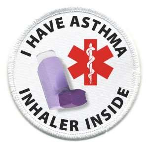 I HAVE ASTHMA INHALER INSIDE Medical Alert Symbol 4 inch 