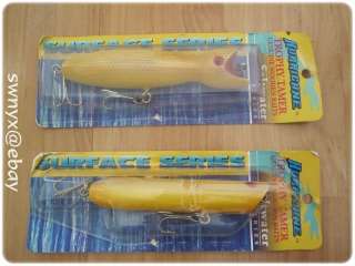 LOT OF 2 PENCIL POPPER GIBBS TYPE SURF LURE LITTLE NECK STRIPED 