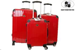 Gran Tourister 3 Pc TSA Hardside Rolling Spinner Carry ON Suitcase 
