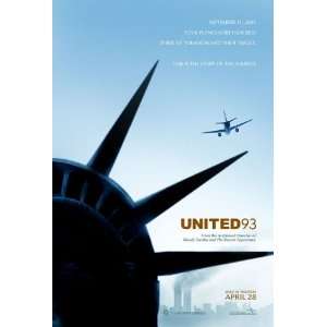 United 93, Original Double sided Movie Theatre Poster, 27x40:  