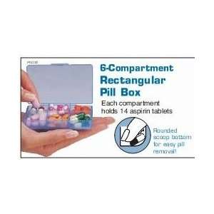  Ezy Dose 6 Compartment Rectangular Pill Reminder 