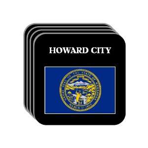  US State Flag   HOWARD CITY, Nebraska (NE) Set of 4 Mini 