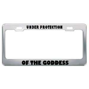 Under Protection Of The Goddess Religious Religion Metal License Plate 