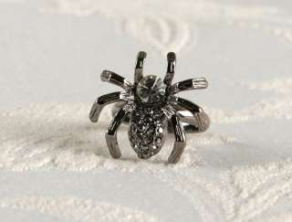 title New Dangerous Spider Ring Crystals Rhinestones