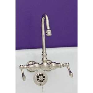 Sign of the Crab P1026N Polished Nickel Three Ball Clawfoot Tub Faucet 