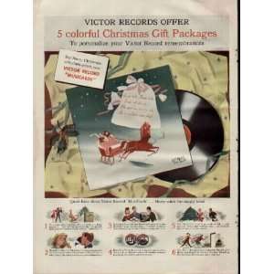   new VICTOR RECORD MUSICARDS  1941 RCA Victor Records Ad, A4607