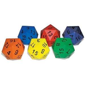  20 Sided Foam Dice Set of 6: Sports & Outdoors
