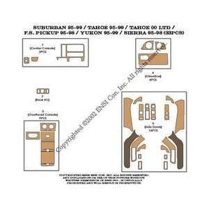  Chevrolet Tahoe Dash Trim Kit 95 99   33 pieces   Mahogany 