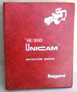 IKEGAMI HL 95D UNICAM INSTRUCTION MANUAL  