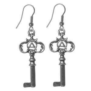 AA Alcoholics Anonymous Recovery Symbol Earrings 1023 13/16 Wide and 