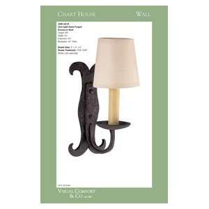  Chart House 1 Light Hand Forged Sconce by Visual Comfort 