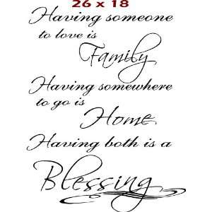  Family Home Blessing Wall Quotes, Wall Art, Wall Decor 