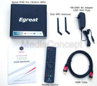 Egreat R180 Pro Hi Def. Network Player bulid in WiFi  