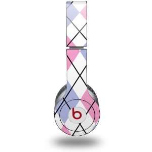  Argyle Pink and Blue Decal Style Skin (fits genuine Beats 