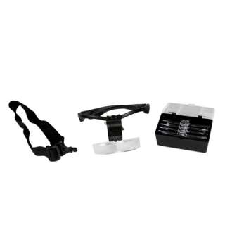 Lens Head Band Magnifier Glass HEADSET LED Magnifying LOUPE  