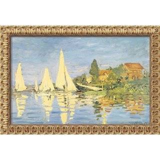 Boating at Argenteuil, 1872 Framed Canvas by Claude Monet Framed 