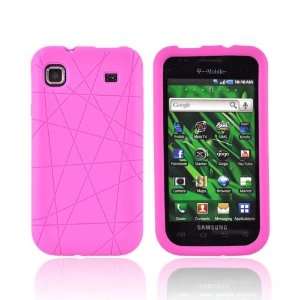  Textured Lines Hot Pink Silicone Skin Case w Screen 