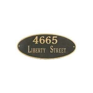  Oval Two Line Estate Wall Address Plaque   estate/two line 