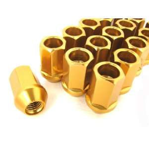   JDM 16 Pieces Gold 12x1.5mm LUG NUT Nuts Wheel Nuts NEW: Automotive