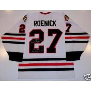 Jeremy Roenick Signed Chicago Blackhawks Jersey Proof 