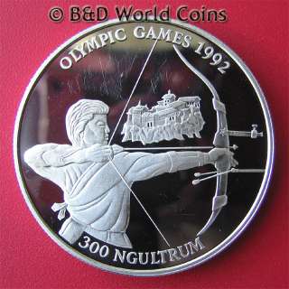  NGULTRUMS .94oz SILVER ARCHER BARCELONA OLYMPIC GAME 38mm CROWN  