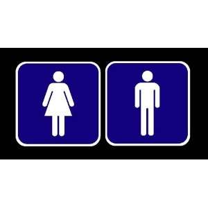   WOMANS and one MENS Vinyl STICKERS / DECALS Blue & White Automotive