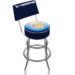  Police Officer Padded Swivel Bar Stool with Back 