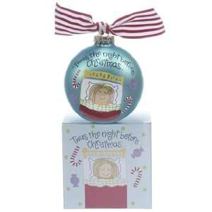  Personalized Twas the Night Girl Christmas Ornament: Home 