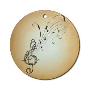  Ornament (Round) Treble Clef Music Notes 