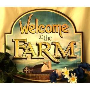    Large Tin Sign   Welcome To The Farm CLOSEOUT