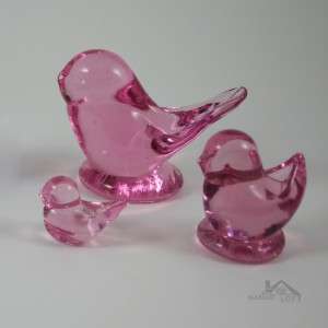 Terra Studios The Pink Bird of Hope Handcrafted Glass Figurine  New 