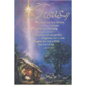 Jesus Christmas Cards with Scripture   He Came Not to a Throne but to 