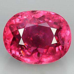 49ct Twinkling Oval Hot Pink Tourmaline 100% Natural Mozambique 