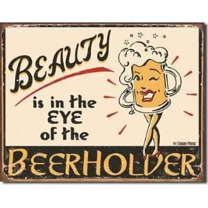   of the Beerholder Distressed Retro Vintage Tin Sign: Home & Kitchen