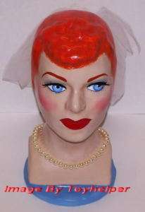 LOVE LUCY HEAD STATUE LUCILLE BALL BUST SIGNED ART  