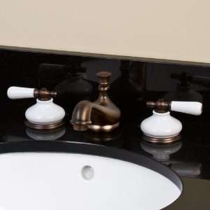 Tullamore Widespread Faucet with Porcelain Escutcheons & Porcelain 