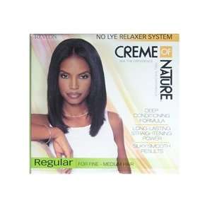 CRÈME OF NATURE No Lye Relaxer System Regular for Fine, Medium Hair 