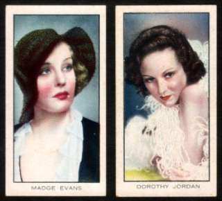 World Famous Cinema ArtistesTobacco Cards 1933 / BAT  