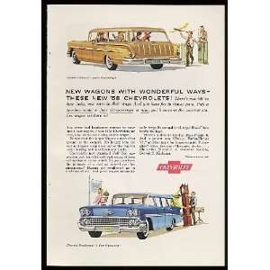  1958 Chevy Nomad & Brookwood Wagons Print Ad (7721)
