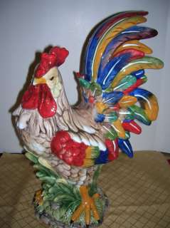 15 Handpainted Ceramic Tuscan Decorative Rooster by Valerie Parr Hill 