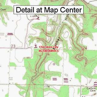  USGS Topographic Quadrangle Map   Cherokee City, Arkansas 