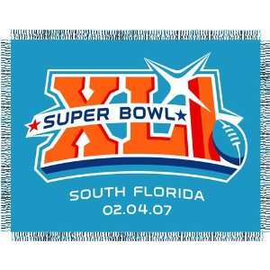  Super Bowl 41  Super Bowl Logo Woven Tapestry Throw 