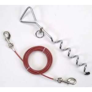 Cable Tieout Heavy 15ft / Spiral Stake Combo (Catalog Category: Dog 