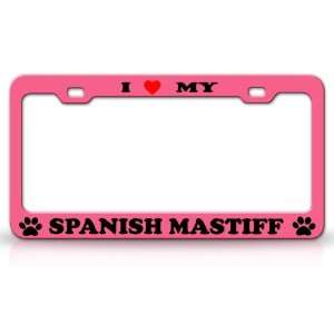 SPANISH MASTIFF Dog Pet Animal High Quality STEEL /METAL Auto License 