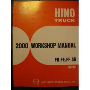   Hino J08 Engine Service Workshop Manual Fd. Fe. Ff. Sg Hino Diesel