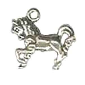    .925 Sterling Silver Trotting Horse or Pony Charm 