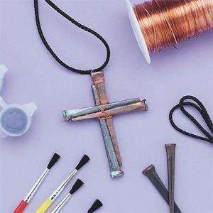  Nail Cross Necklace Craft Kit (Makes 36) Toys & Games