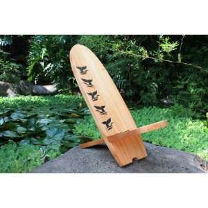  LONGBOARD SURF CHAIR   WHALE TAIL CARVING Patio, Lawn 